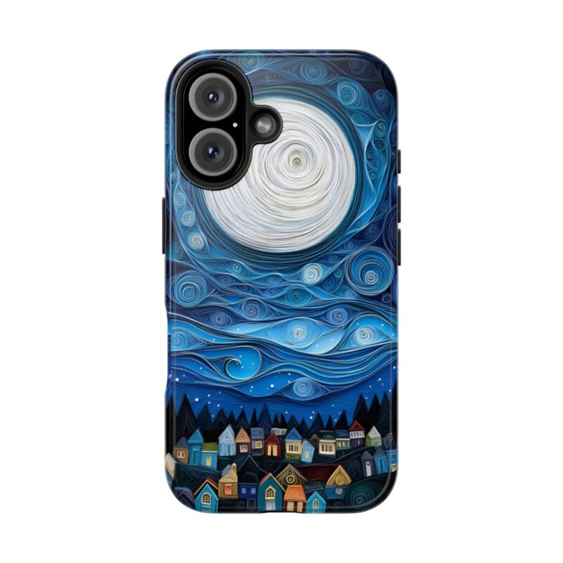 Quilled Moonlit Village iPhone 15 Pro Case
