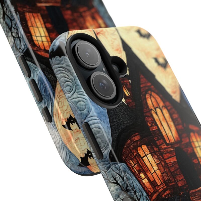Quilted Halloween Mansion iPhone 16 Case 1