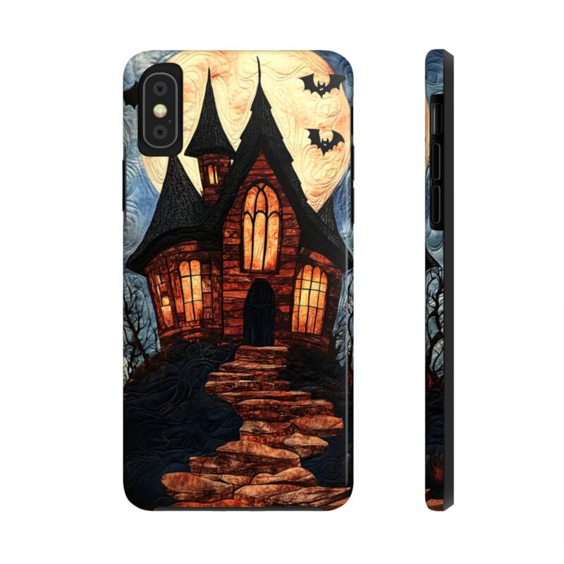 Quilted Halloween Mansion iPhone X Case