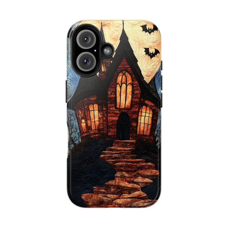 Quilted Halloween Mansion iPhone 16 Case