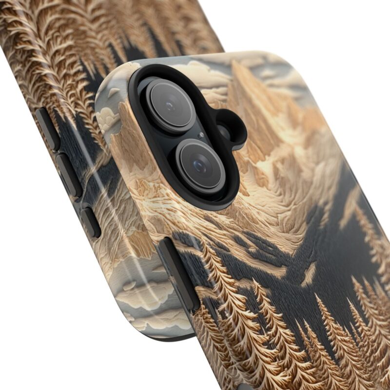 Winter Forest Carving iPhone 16 Case 1