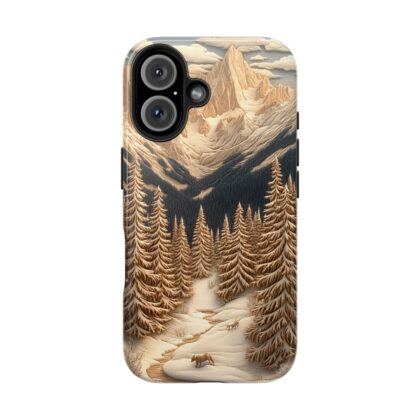 Winter Forest Carving iPhone 16 Case