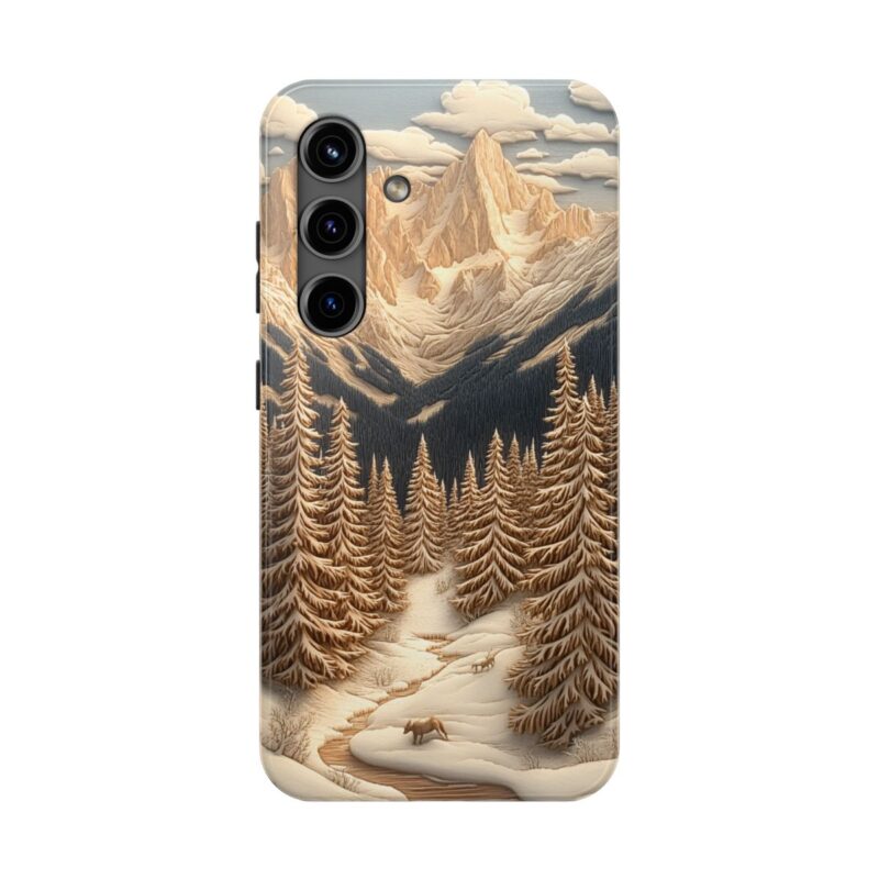Winter Forest Carving Samsung Galaxy S24 Case