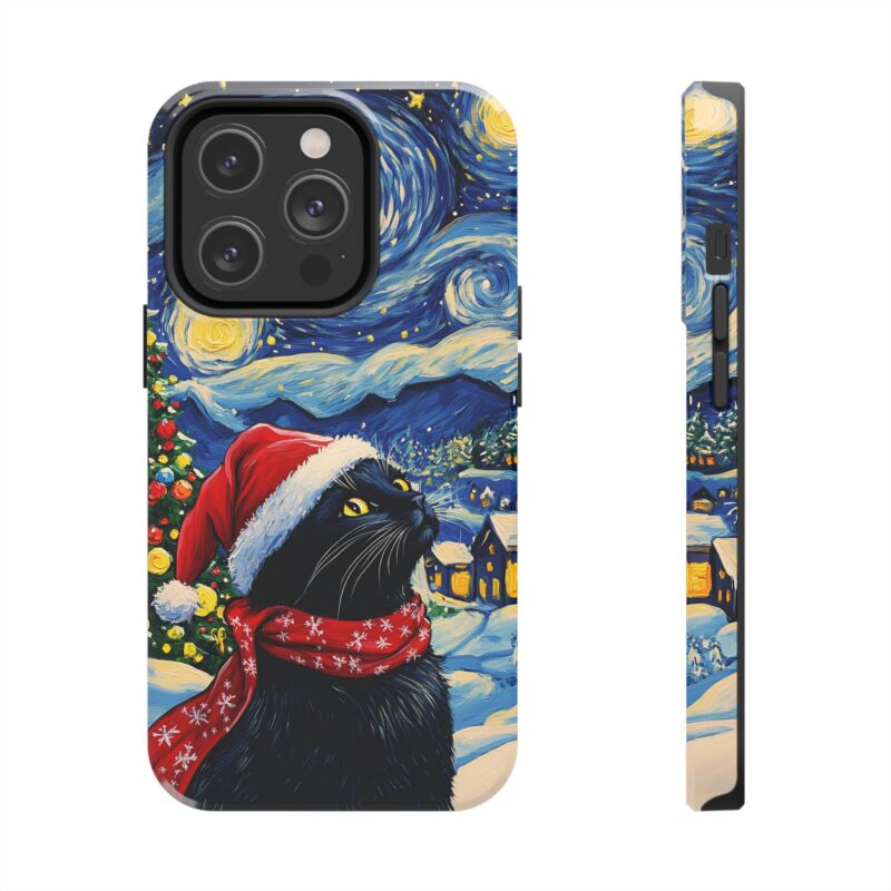 Starry Christmas Whiskers iPhone 15 Case - Image 6