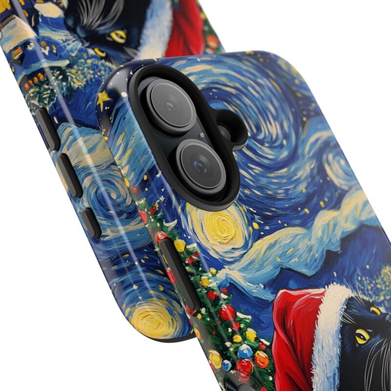 Starry Christmas Whiskers iPhone 15 Case - Image 2