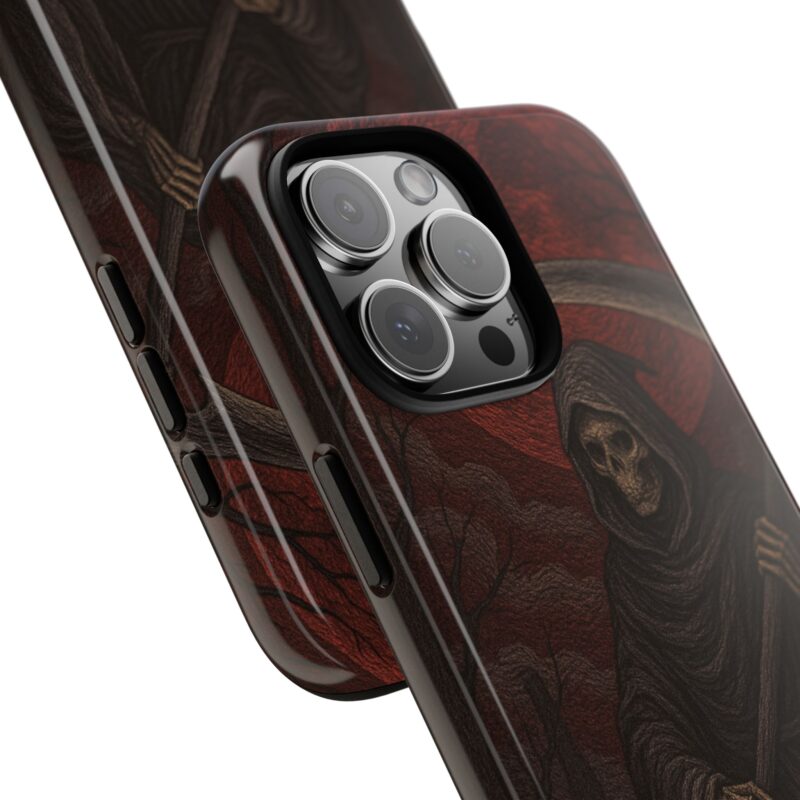 Gothic Grim Reaper Phone Case for iPhone | Dark Fantasy Horror Phone Cover | Skull & Scythe Macabre Aesthetic | Halloween Gift for Him - Image 8