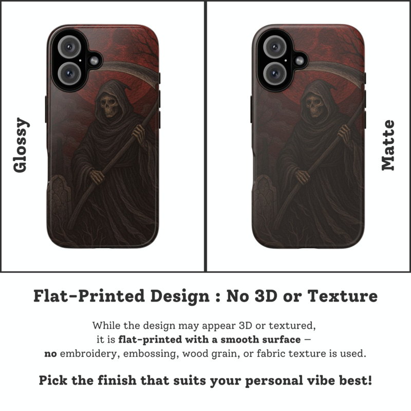 Gothic Grim Reaper Phone Case for iPhone | Dark Fantasy Horror Phone Cover | Skull & Scythe Macabre Aesthetic | Halloween Gift for Him - Image 5