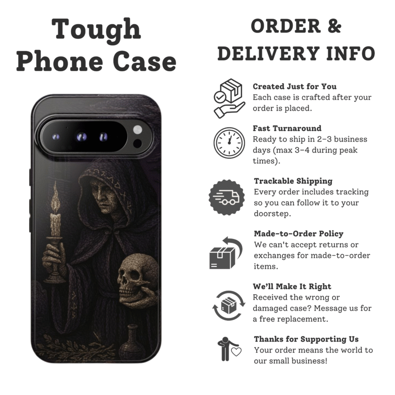 Gothic Witch Phone Case for iPhone | Dark Sorceress Phone Cover | Occult Halloween Aesthetic | Spooky Gift for Her | Fits iPhone 13 14 15 16 - Image 13