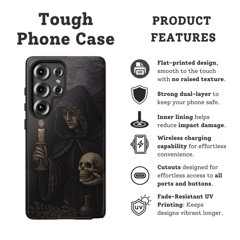 Gothic Witch Phone Case for iPhone | Dark Sorceress Phone Cover | Occult Halloween Aesthetic | Spooky Gift for Her | Fits iPhone 13 14 15 16 - Image 12