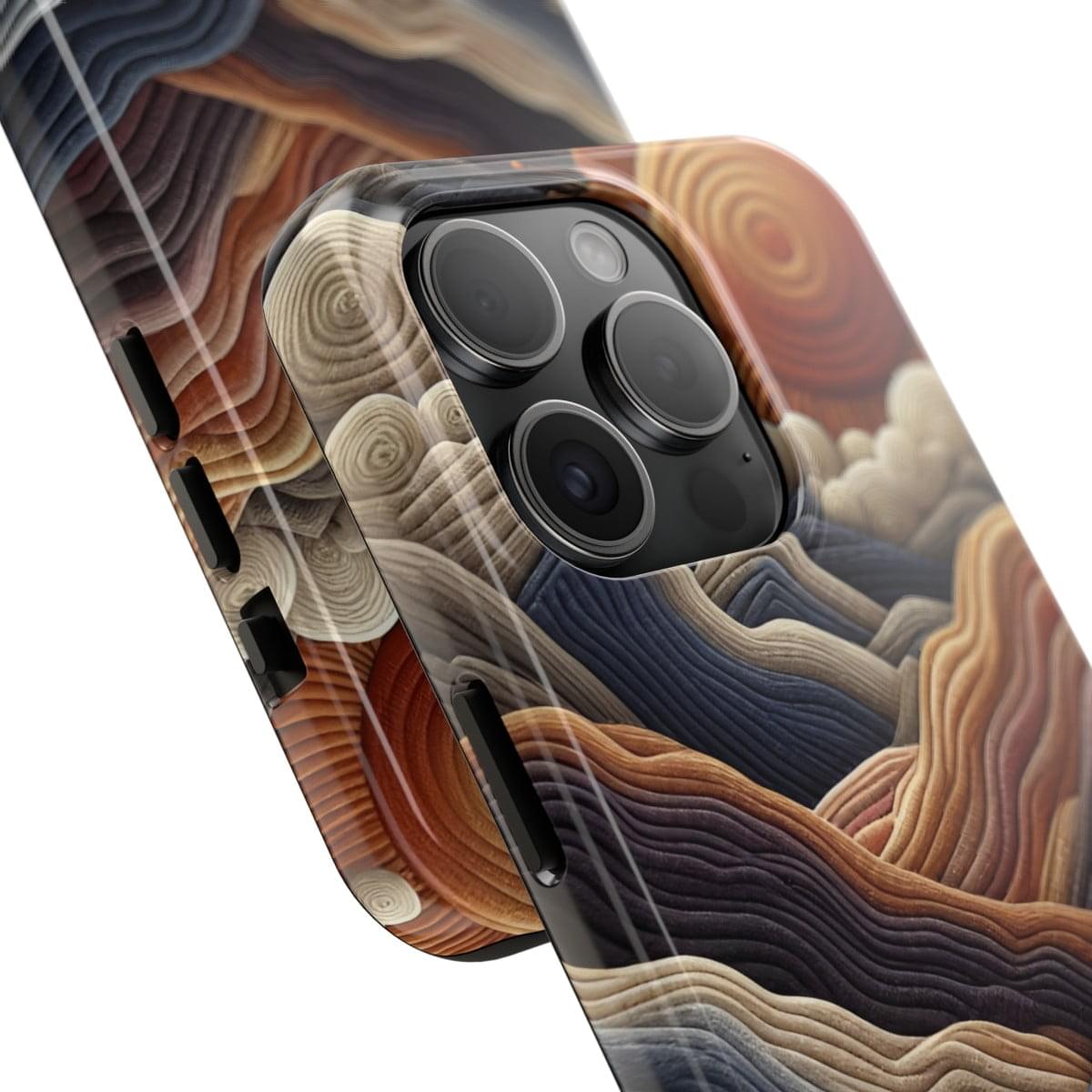 Mountain Landscape Embroidered Phone Case