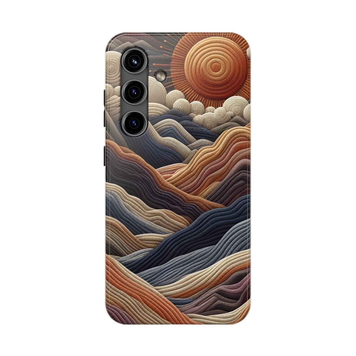 Mountain Landscape Embroidered Phone Case 4